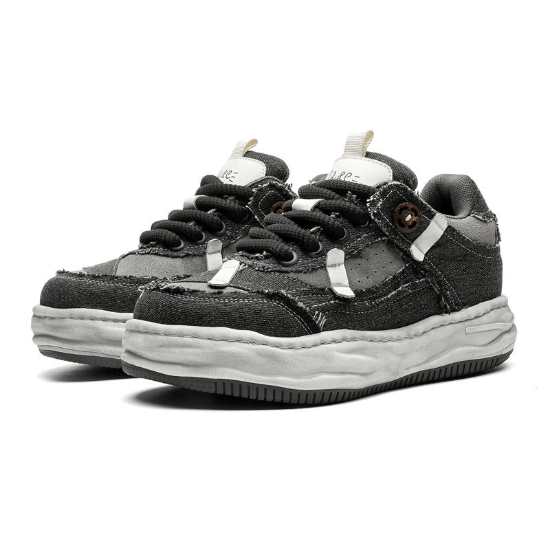 V05 V05 Microfiber Leather Low top Skateboard Shoes Unisex Gray