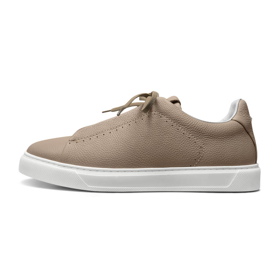 THOM WILLS Trendy Versatile Calfskin Casual Slip on Low top Skateboard Shoes Men's