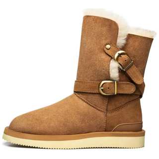 AU&MU Thermal Slip Resistant Thermal Slip Resistant Shearling Crew Snow Boots Women's