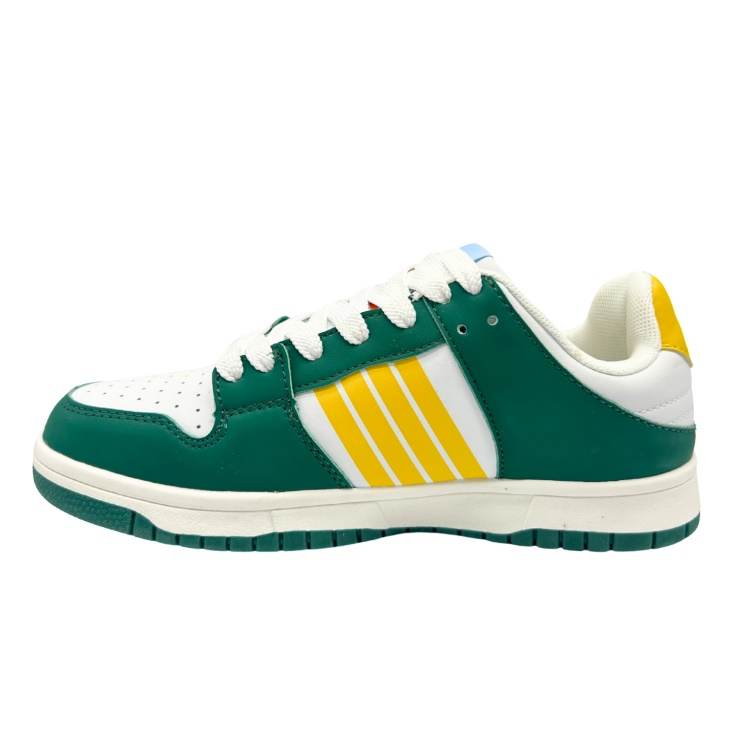 QIANJIN Athleisure Slip Resistant, Abrasion Resistant, Breathable Low top Skateboard Shoes Unisex Green