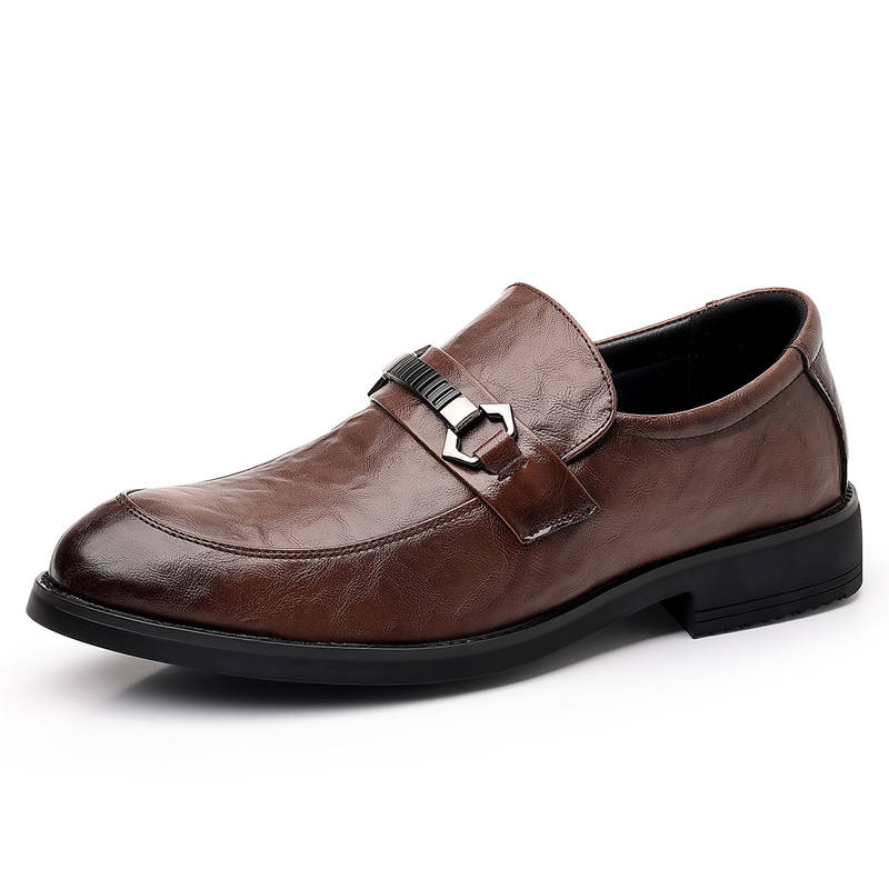 CITONGXIANSHENG Microfiber Leather Casual Shoes Men's Brown