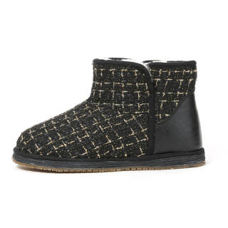 LAOMEIHUA Fabric Snow Boots Women's Black