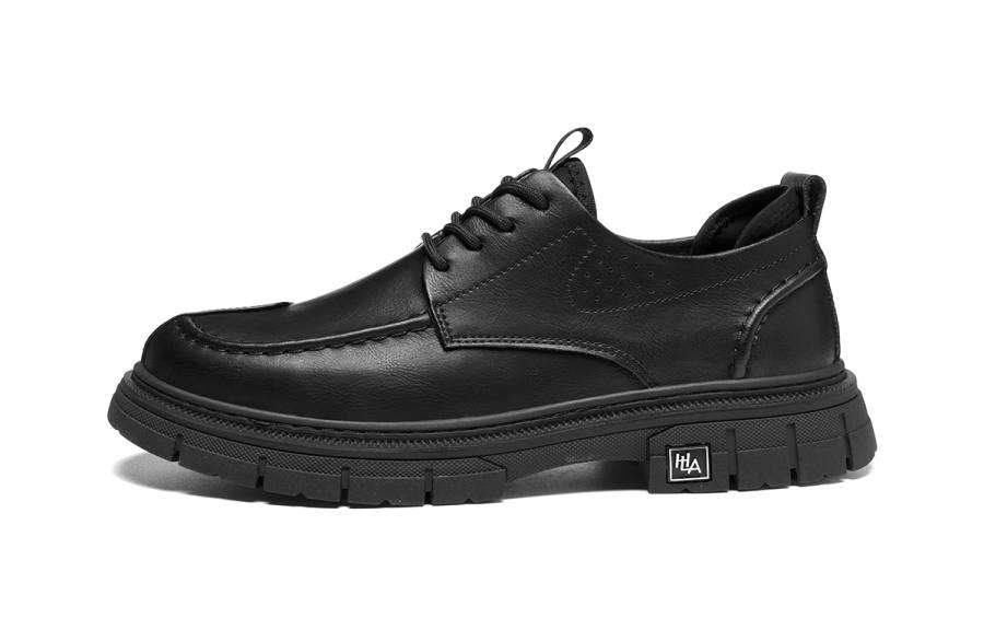 HLA Vintage Fashion Casual Leather Shoes Work Boots Men's