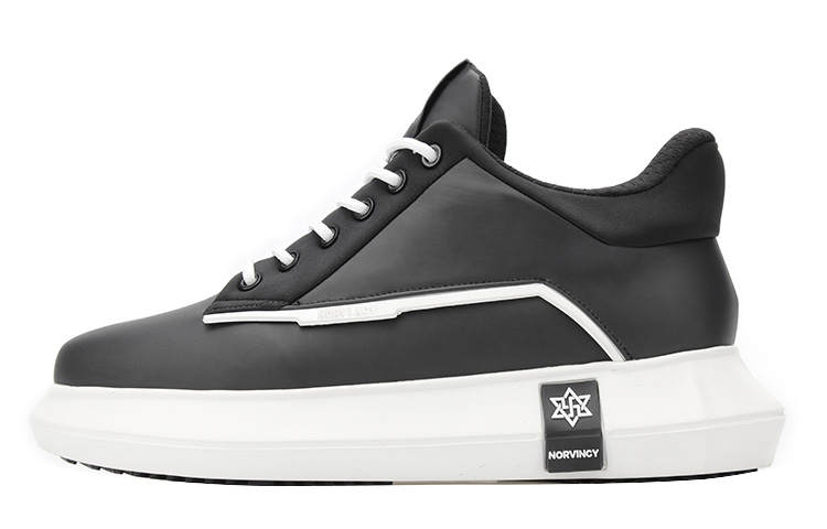 NORVINCY Stylish Skateboarding Shoes Unisex Black White