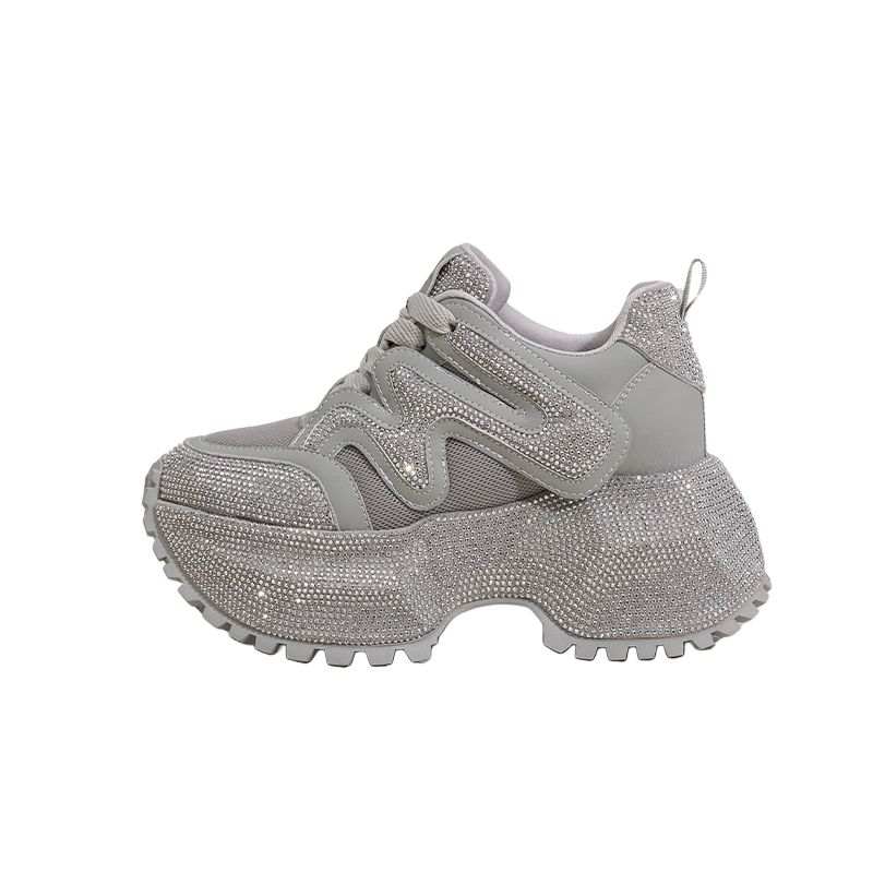 MILANLIANGE Cushioning, Wear Resistant Low top Chunky Sneakers Women's