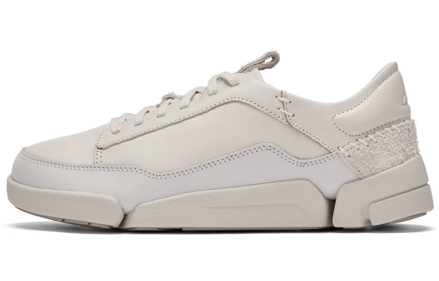 Clarks Cow Leather Low top Casual Shoes Women's White