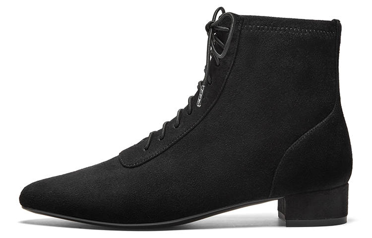 Joypeace Deer Boots Sheepskin Fashion Versatile Minimalist Style Fleece Lined Thermal Ankle Boots 3cm Women's