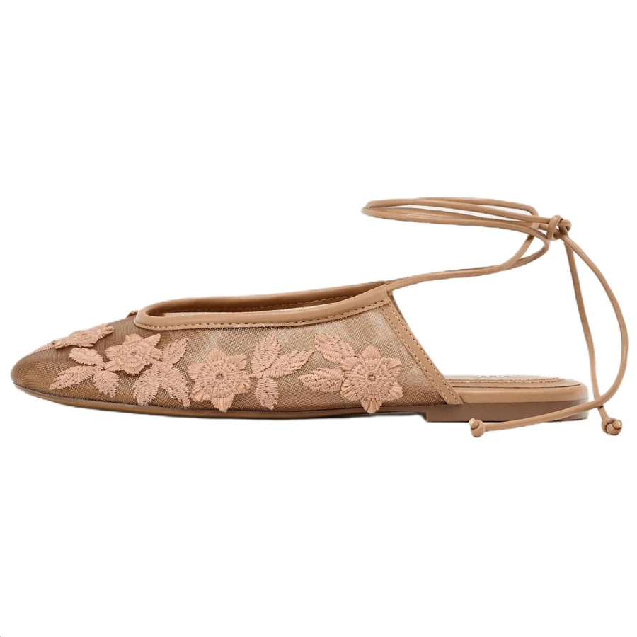 ZARA Polyester Casual Shoes Women's Beige