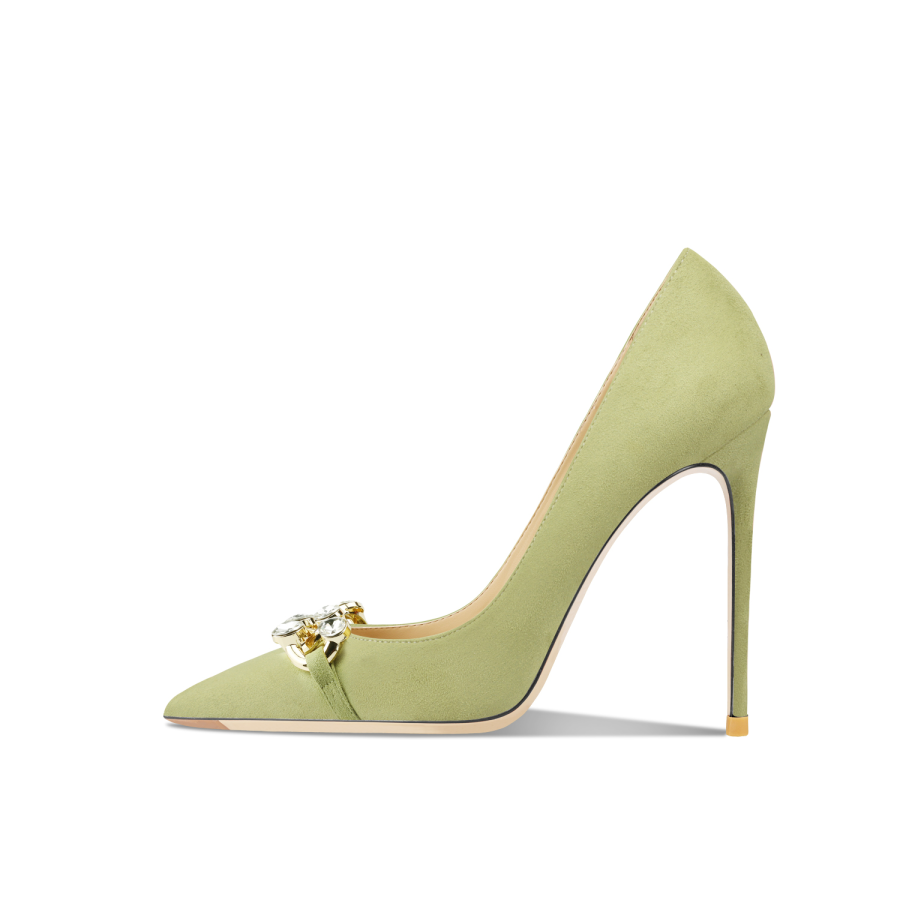 Siwei Siwei Suede High Heels Women's Grass Green