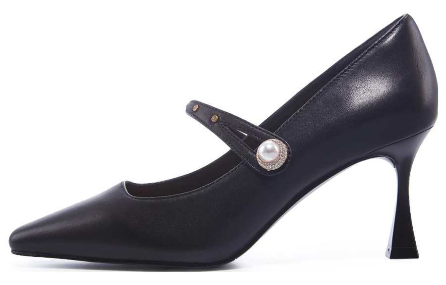 HARSON Sheepskin Slim Heel High Heels 7.5cm Women's