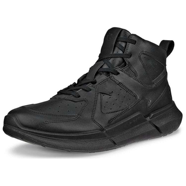 Ecco Biom 2.2 Cow Leather Abrasion Resistant High top Casual Shoes Men's Black