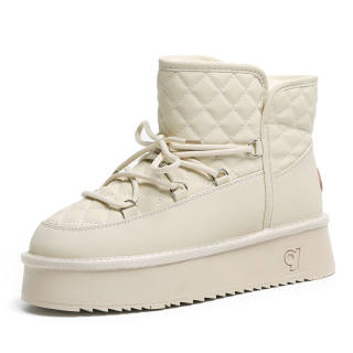 V Puffy Shoes Microfiber Leather Abrasion Resistant Slip Resistant Abrasion Resistant Slip Resistant Short Snow Boots