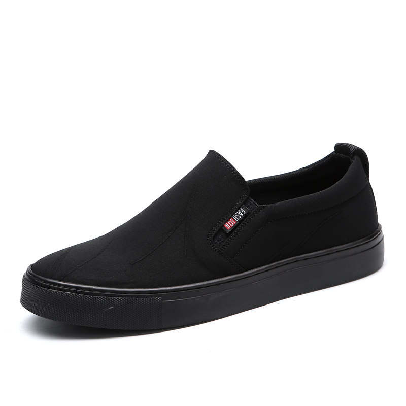 SENJIALUO Canvas Low top Casual Shoes Men's Black