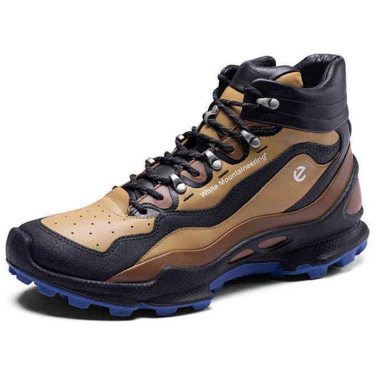 Ecco White Mountaineering x Ecco Biom C Trail Cow Leather Cushioning, Wear Resistant High top Mountaineering Shoes Men's