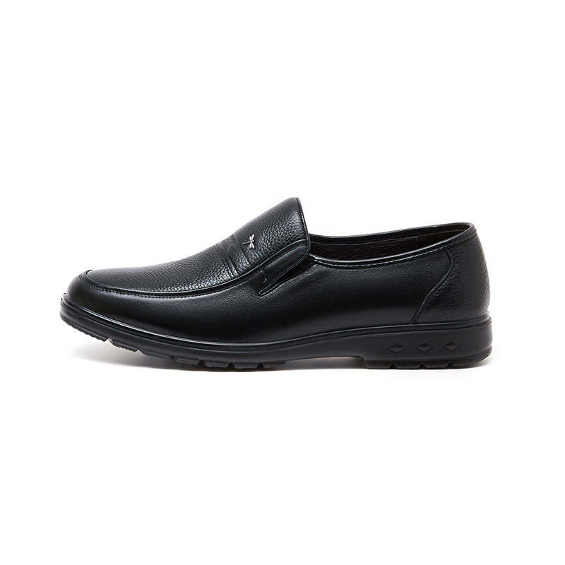 RED DRAGONFLY Cow Leather Casual Shoes Men's Black