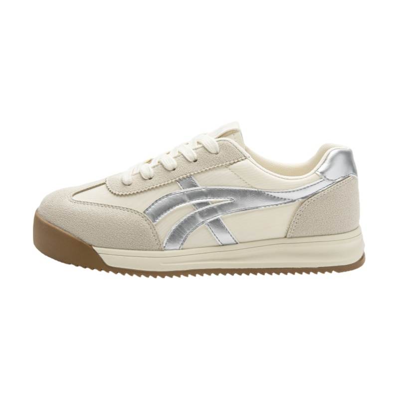 DUSTO Slip Resistant Abrasion Resistant Slip Resistant Abrasion Resistant Low top Casual Shoes Women's Beige