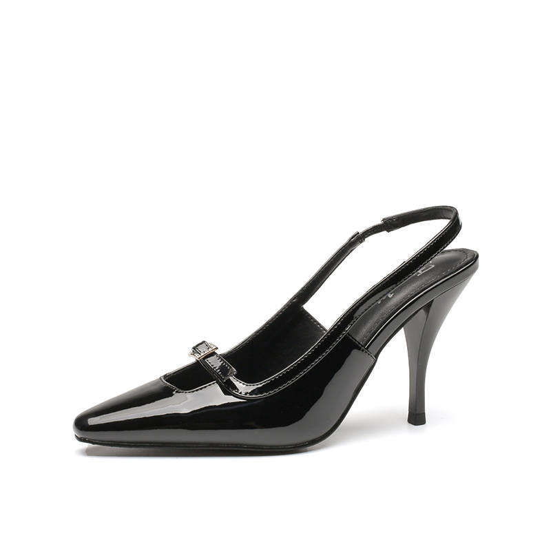 TATAYA Patent Leather Slim Heel High Heels 9cm Women's Black