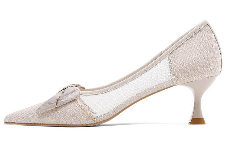 CAMEIDO High Heels Women's Ecru