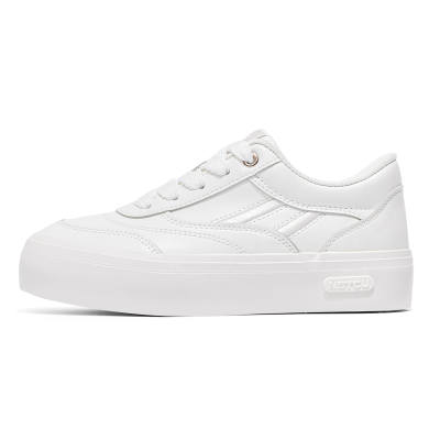 NSTCU Synthetic Leather Slip Resistant Low top Skateboarding White Sneakers Women's White