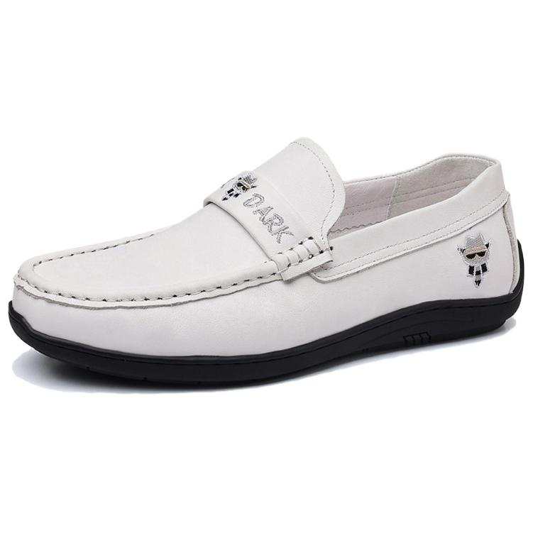 SENJIALUO Top Grain Cow Leather Casual Shoes Men's Black