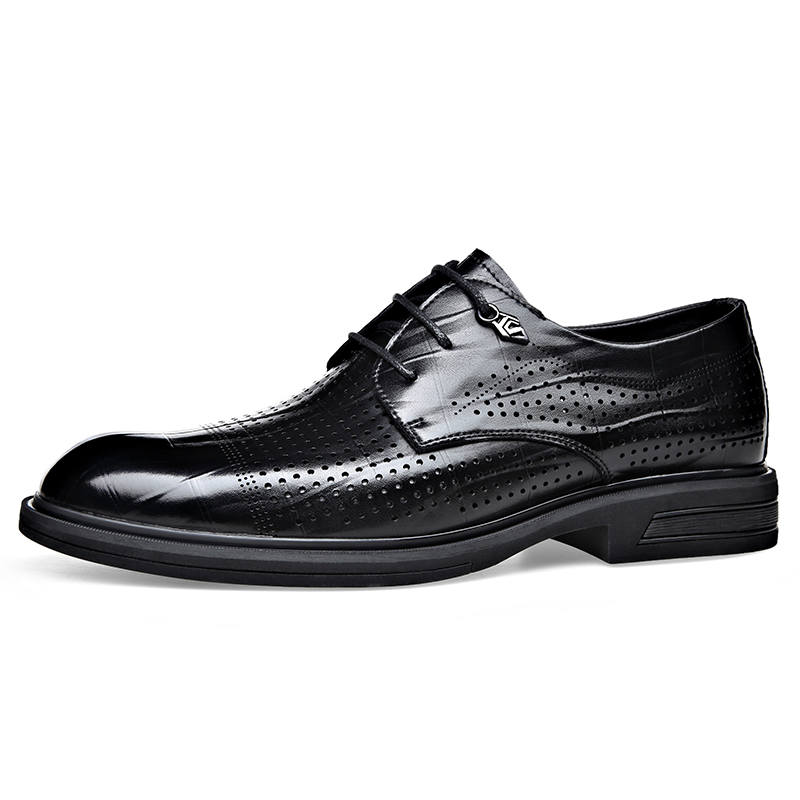 XIAOTOULANG Cow Split Leather Dress Shoes Men's