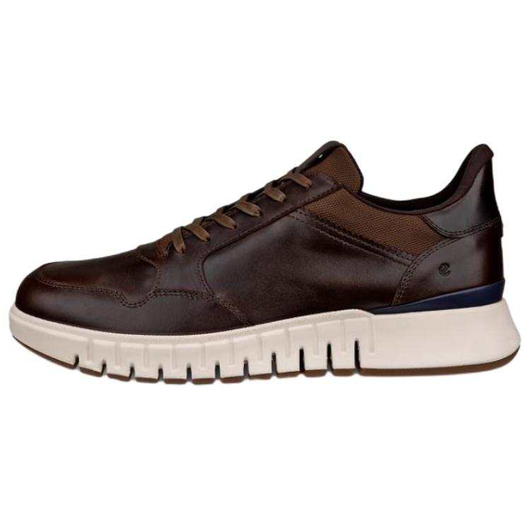 Ecco Ecco GRUUV STUDIO Leather Low top Casual Shoes Men's Brown