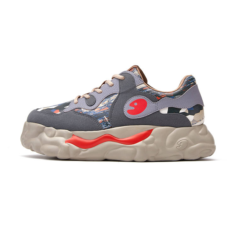 U.IN Painted Travel Shoes Sanamolls 1 Artistic Collection Chunky Sneakers Men's