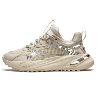 HACKBUTEER Low top Chunky Sneakers Men's Beige