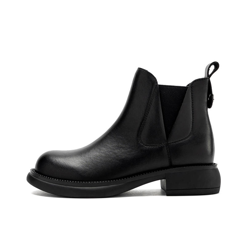 ZHR PU Synthetic Leather Short Chelsea Boots Women's