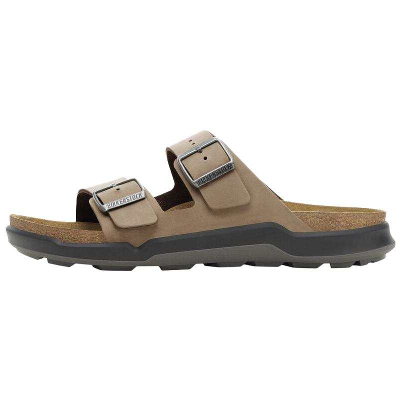 Birkenstock Arizona Rugged PU Polyurethane Abrasion Resistant Abrasion Resistant Slide Slippers Men's Earthy Brown