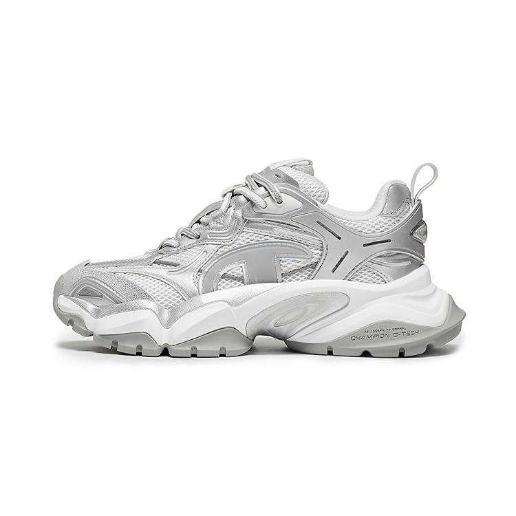 Champion Shark Tooth Shark Shoes Power Armor Balance Low top Casual Shoes Women's Photon Gray/Silver White