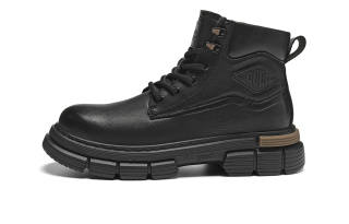 HLA Work Boots Synthetic Leather Short Combat Boots Men's