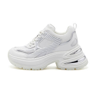TRANOI Lightweight Low top Chunky Sneakers Women's Matte Silver