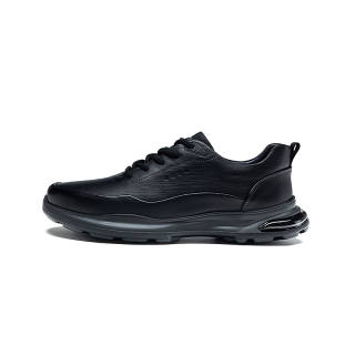 HARSON Cow Leather Low top Casual Shoes Men's Black
