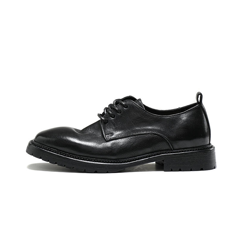 IGESHI Horse Leather Derby Shoes Men's Black