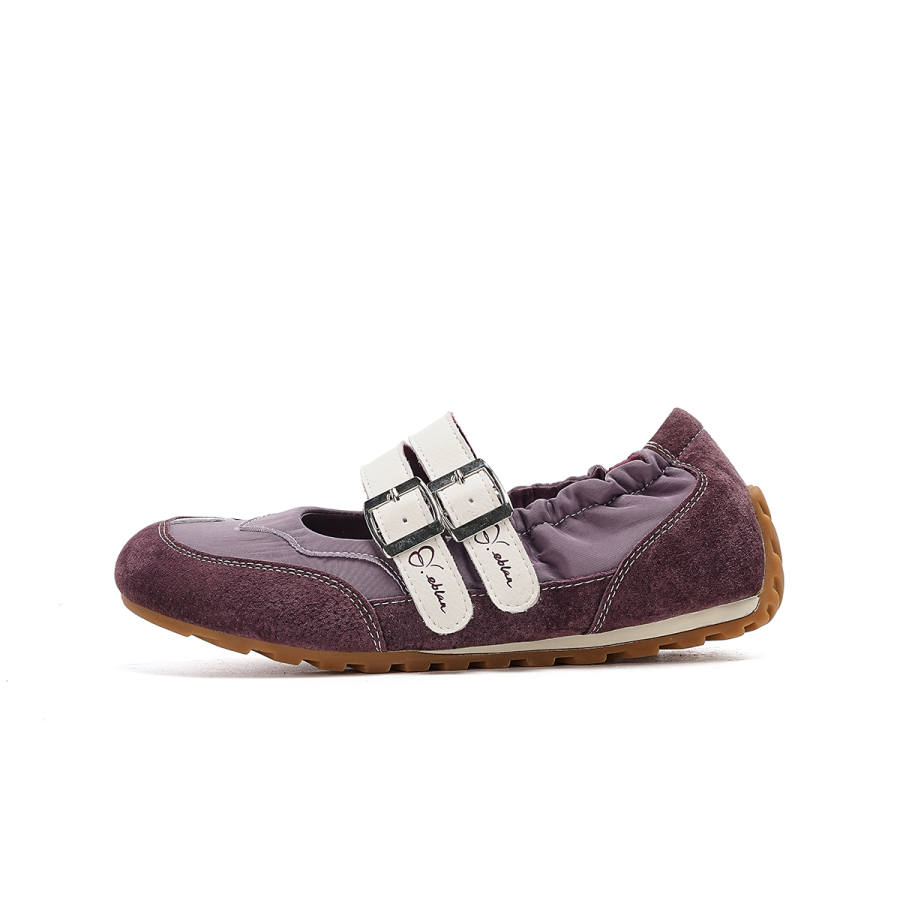EBLAN Flat Mary Jane Shoes Women's Purple