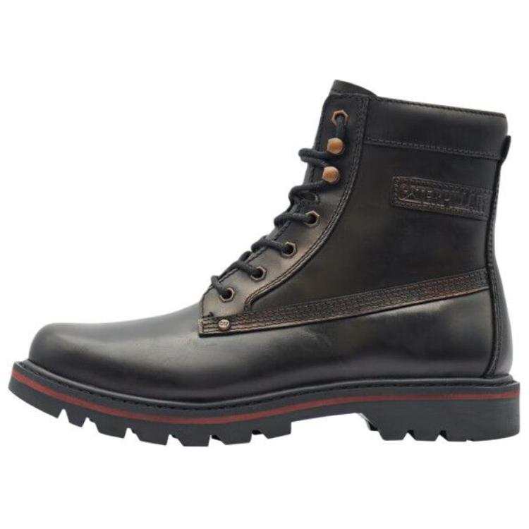 CAT CAT Cow Leather Short Combat Boots 4cm Men's Black