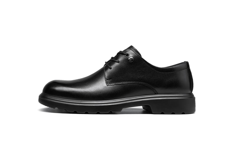 HLA Top Grain Cow Leather Dress Shoes Men's Black