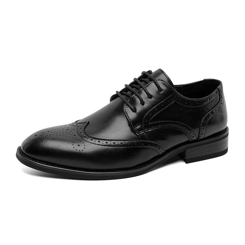 SOBB Dress Shoes Men's Low Top Black/Yellow/Brown