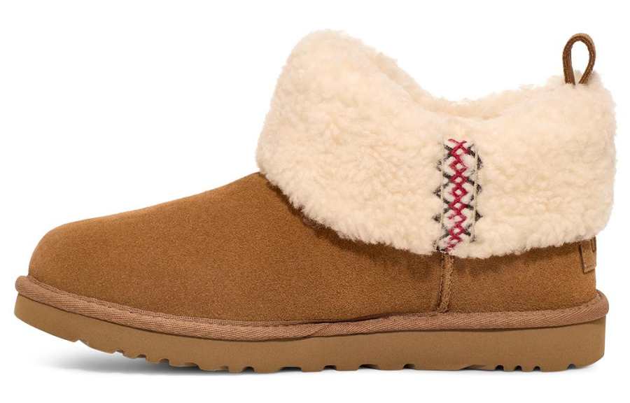 UGG UGG Classic Ultra Mini Boot Heritage Braid Chestnut Women's