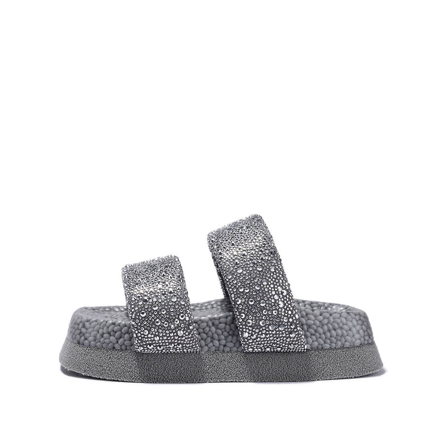SELAIYA Rhinestone Abrasion Resistant Slide Slippers Women's