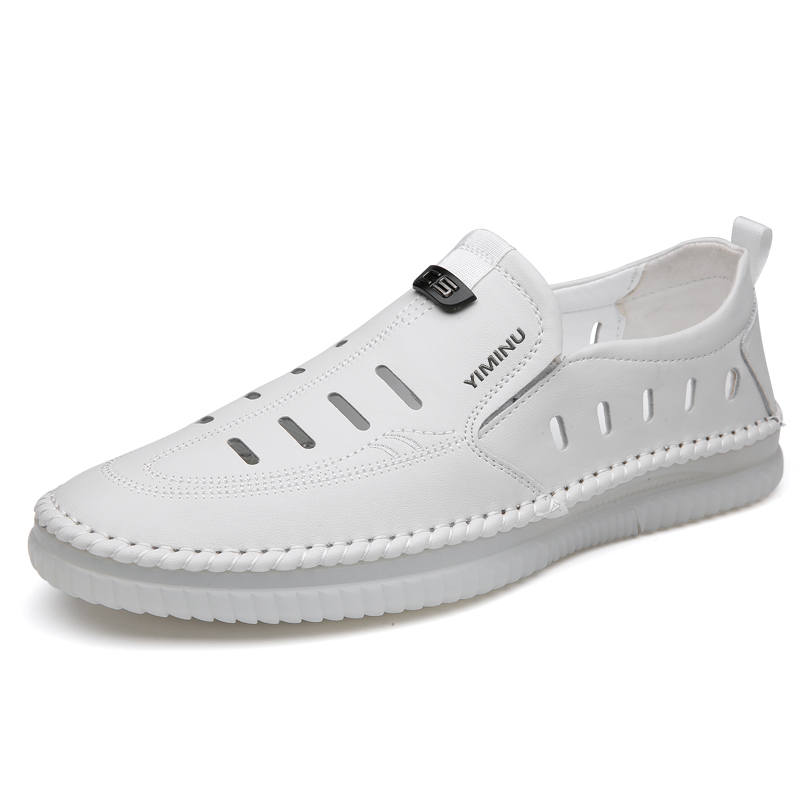 YIMINU Men's Casual Shoes Men's Low Top White