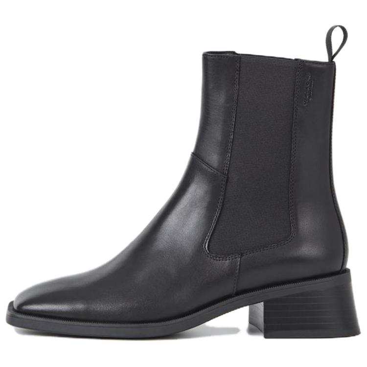 VAGABOND SHOEMAKERS Leather Short Chelsea Boots Women's Black