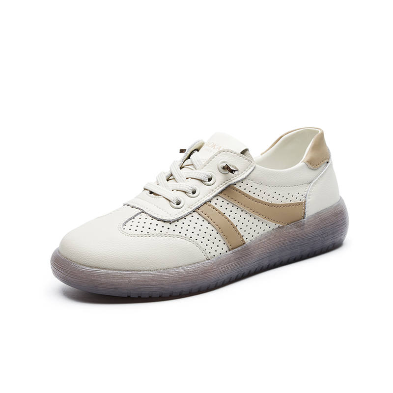 AOKANG Cow Split Leather Low top Skateboard Shoes Women's