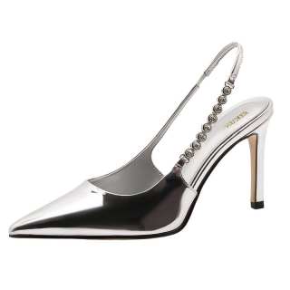 WECKER Pu High Heels Women's Silver