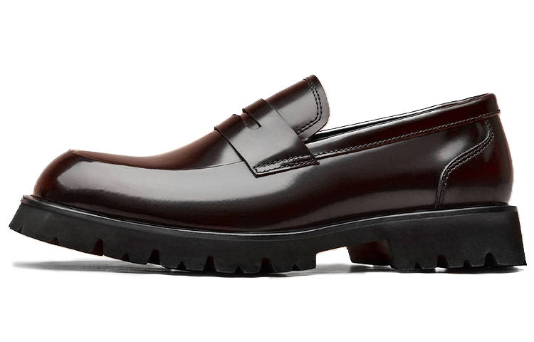 Beau Today Men's Casual Shoes Men's Low Top Burgundy