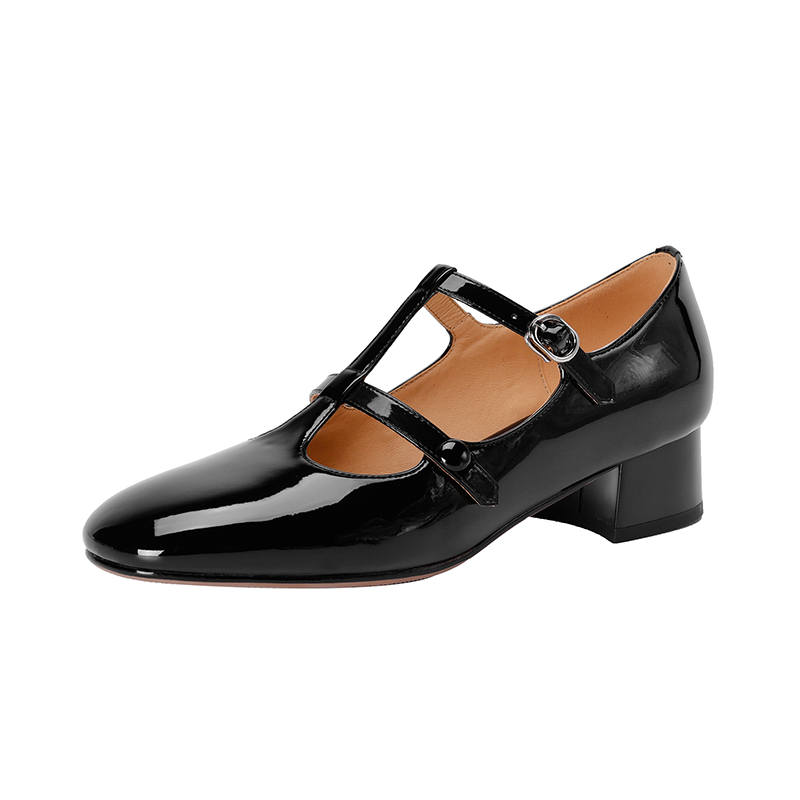 Echo&yolo Patent Leather Casual Shoes 3.5cm Women's