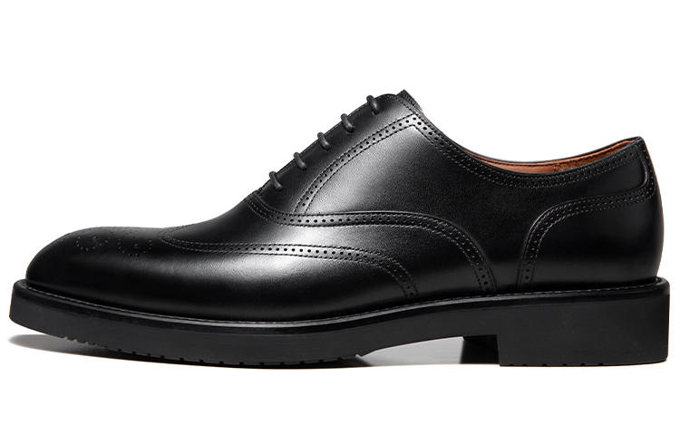 Zuti Brogue Brogues Calfskin Oxford Shoes Dress Shoes Men's Black