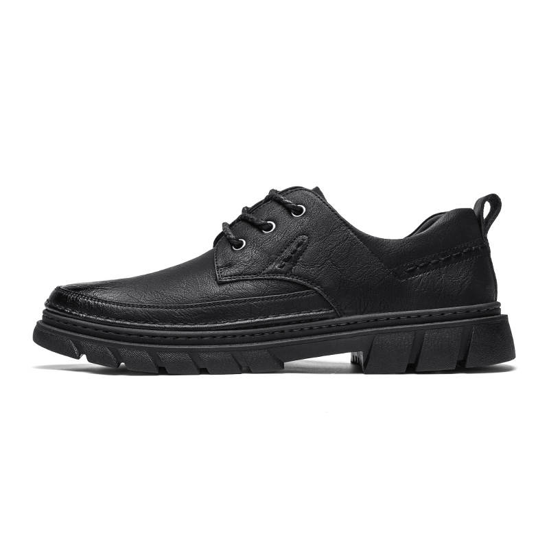 CITONGXIANSHENG Microfiber Leather Casual Shoes Men's Black