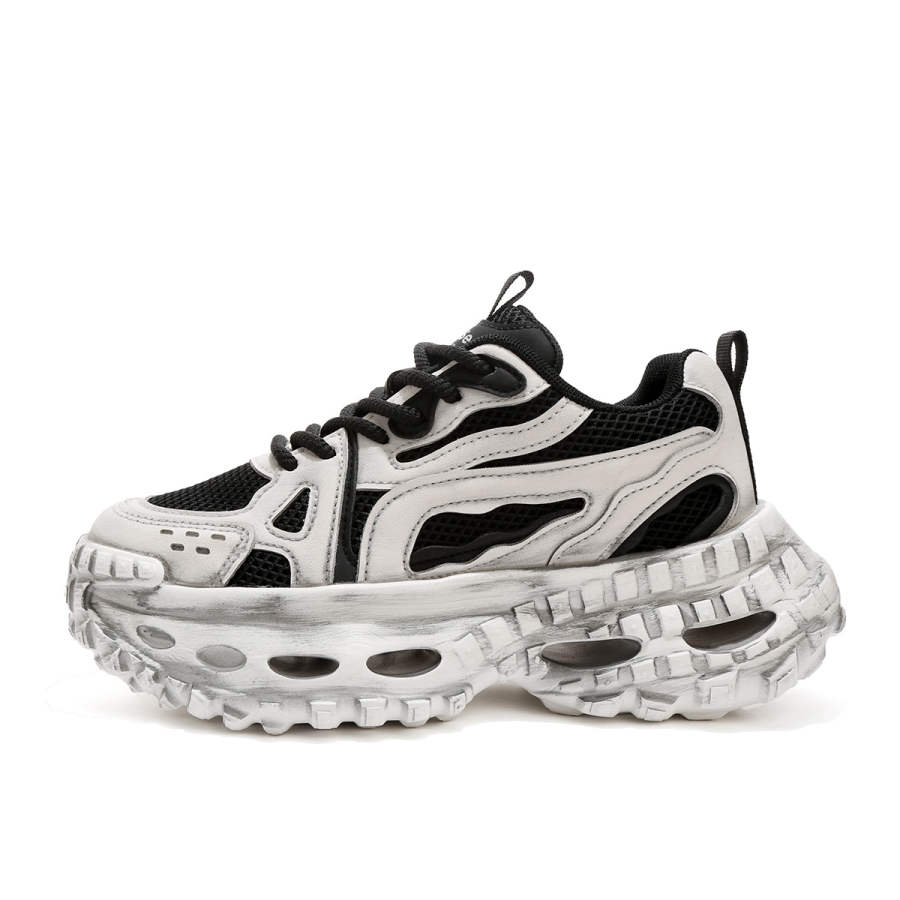 Mulinsen Fabric Breathable Height Increasing Breathable Height Increasing Low top Chunky Sneakers Women's